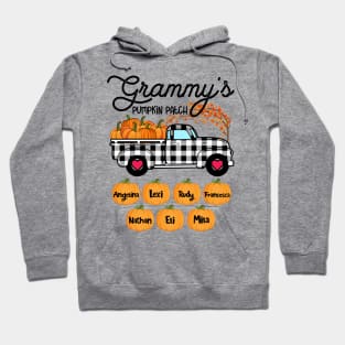 Grammy's Pumpkin Patch Truck Art, Happy Halloween Shirt, Fall Shirt, Grammy Birthday Gift, Personalized Hoodie